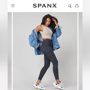 Stretch Twill Ankle Cargo Pant by Spanx